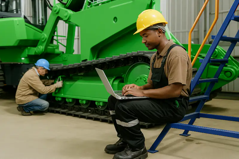 Mining workers repairs